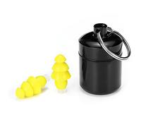 1 par de tapones para los oídos de gel de sílice amarillo con mini funda de transporte, tapones para los oídos portátiles con cancelación de ruido para conciertos de vida, obras de construcción