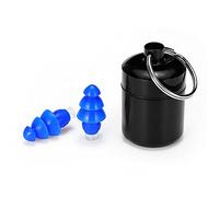 1 par de tapones para los oídos de gel de sílice azul con mini funda de transporte, tapones para los oídos portátiles con cancelación de ruido para conciertos de vida, obras de construcción