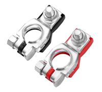 1 Par de Terminales de Batería Positivos y Negativos, Conectores de Terminales de Batería Juego de Abrazaderas de Terminales de Batería de Poste Superior para Automóviles