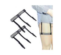 1 par de tirantes elásticos para camisa de hombre, con rayas, correas antideslizantes, ligas de nailon