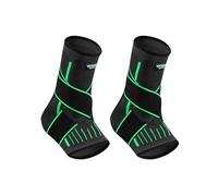 1 par de tobilleras para hombre y mujer, ajustable, tobillo, vendaje para tobillo, tobillo, tobillera para deporte, dolor articular (verde, L)