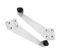 1 par de topes de puerta sobre la cabeza de 90 grados, tope de puerta de acero inoxidable con goma amortiguadora para amortiguación y protección de pared, izquierda + derecha