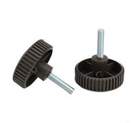 1 par de tornillos de fijación de toldo de plástico negro, para reemplazo de silla de columpio de jardín, accesorios de paraguas de 5,7 x 7 cm