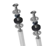 1 par de tornillos para bisagras de asiento de inodoro, accesorios de fijación de tapa de inodoro, tuercas de repuesto y arandelas