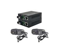 1 Par de Transceptor de Fibra Gigabit, 20 SC, Modo Único, Transceptor de Fibra Única, Convertidor de Medios Gigabit de Fibra, Enchufe