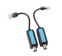 1 par de transmisor-Receptor Extensor pasivo de Red IP coaxial, Ethernet 10/100 Mbps sobre coaxial para Sistemas de cámaras NVR, sin Necesidad de alimentación, con Alcance de