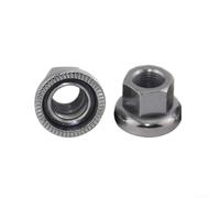 1 par de tuercas de eje de buje de pista de bicicleta M10, tuercas de cubo trasero de engranaje fijo con arandela integrada, tuercas de brida de acero cromado para tornillo de tornillo, accesorios de