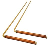 1 par de varillas de radiestesia de cobre portátiles para herramientas de búsqueda de tesoros de agua de caza fantasma, Detector de metales espiritual de cobre