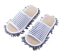 1 par de Zapatillas para Limpiar El Polvo de La Casa para Hombres Y Mujeres Zapatillas para Limpiar El Suelo de Microfibra para El Suelo Lavables Desmontables