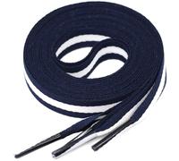 1 par de zapatos planos de bloque ancho de color YJRVFINE Fashion Canvas Shoe Laces for Shoes Sneakers, 05 Blue White Blue, 47.24"Inch (120CM)