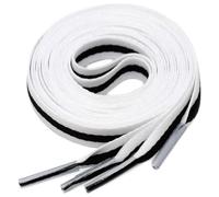 1 par de zapatos planos de bloque ancho de color YJRVFINE Fashion Canvas Shoe Laces for Shoes Sneakers, 08 blanco negro blanco, 51 inches (130CM)