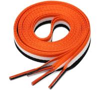 1 par de zapatos planos de bloque ancho de color YJRVFINE Fashion Canvas Shoe Laces for Shoes Sneakers, 10 Black White Orange, 59 inches (150CM)