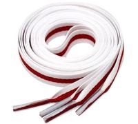 1 par de zapatos planos de bloque ancho de color YJRVFINE Fashion Canvas Shoe Laces for Shoes Sneakers, 12 White Red White, 31 inches (80CM)