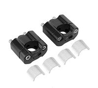 1 Par Elevadores de Abrazadera de Manillar, Abrazadera de Montaje Barra de Grasa Universales de Aleación de Aluminio CNC - 22mm y 28mm(Negro)