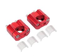 1 Par Elevadores de Manillar, 22mm/28mm Abrazaderas Universales de Montaje de Manillar de Motocicleta de Aleación de Aluminio CNC(Rojo)