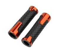 1 Par Empuñaduras Moto para Ducati Scrambler 800 Icon 2015-2018, Puños Extremos Manillar Aleación Aluminio Y Goma Antideslizante, General Repuesto, Antivibración,Orange