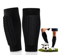 1 par Espinilleras Fútbol para Jóvenes, Espinilleras Ski, Protecciones de Fútbol Anticolisión Celular, para Evitar Colisiones para Fútbol, Baloncesto, Voleibol, Negro, 15+ años, L