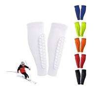 1 par espinilleras fútbol para niños jóvenes espinilleras ski Protecciones de Fútbol Anticolisión Celular, Protectora Tibias Antigolpes Profesionales para Hombres Mujeres y jóvenes(White,XL)
