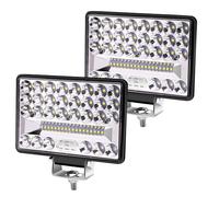 1 Par Faro Trabajo LED Focos de Coche 12V 6 Pulgadas 172W Focos LED Tractor 12V 24V Off-road Foco de Trabajo LED Faros Adicionales Luz de Niebla de Conducción IP67 per Off-Road SUV UTV ATV Camión