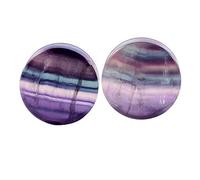 1 par fluorita sillín piedra tapón de oído expandidor oído pesos cuerpo perforación tapones de joyería