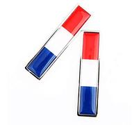1 Par Francia Bandera 3D Metal Car Body Logo Auto Motocicleta Personalidad Decoración Etiqueta Emblema Insignia