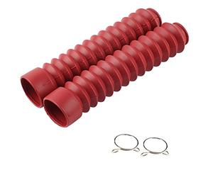 1 par Fuelles de Plastico de Horquilla Moto, 42 mm Fuelles para Suspensión(Rojo)