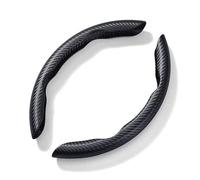 1 Par Funda Volante Coche para VW Golf 7 Golf7 Mk7 2013-2020, Cubierta de Volante de Fibra de Carbono Segmentadas Fundas de Protección de Volante,Bla-CK