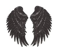 1 Par Grandes Plumas De Las Alas De Lentejuelas Hierro De La Divisa En El Bordado De Parches para La Ropa De La Ropa Apliques De Accesorios