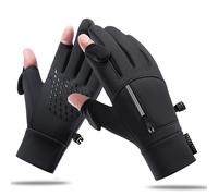 1 Par Guantes de Invierno Cálidos con Pantalla Táctil para , Guantes a Prueba de Viento para Deportes al , Correr, Senderismo, Ciclismo, Esquí, Guantes Unisex con a Medio, Guantes de Pesca Dedos