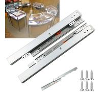 1 Par Guias Cajones Carriles de Montaje Inferior, Rieles para Cajones con Cierre Suave, 20cm-75cm Correderas Silenciosas, Carga Máxima de 60kg, Instalación Inferior, para Todo Tipo de Cajones(40cm/16i