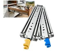 1 Par Guias Correderas para Cajones Con Cerradura Montaje Lateral Guias Correderas para Cajones con Rodamientos de Bolas Extensión Completa para Uso Industrial(Azul,1350mm/54in)