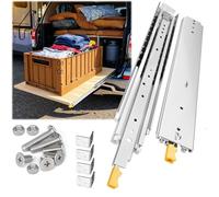 1 Par Guias Correderas para Cajones de Servicio Pesado 1500 1600 1700 2000mm Rieles para Cajones con Cerradura 220kg Capacidad Carga Extensión Completa Rodamiento de Bolas(Yellow,1100mm/44in)