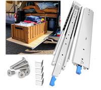 1 Par Guias Correderas para Cajones de Servicio Pesado 1500 1600 1700 2000mm Rieles para Cajones con Cerradura 220kg Capacidad Carga Extensión Completa Rodamiento de Bolas(Azul,1700mm/68in)