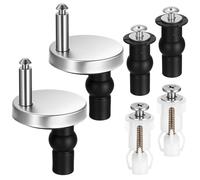 1 Par Kit de Repuesto para Asiento de Inodoro, Kit de Fijación Tapa WC Universal, Fijaciones para Asiento de Retrete, Tornillos para Tapadera WC, Tornillos de Expansion WC para Tapas de Inodoro