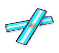 1 Par La Bandera Argentina Logo Del Cuerpo Del Coche de Metal 3D Auto Motocicleta Personalidad Decoración Etiqueta Emblema Insignia
