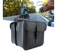 1 Par Lado de la Motocicleta Alforjas de Cuero, Motocicleta PU Bolsa de Cueros de la Silla de Montar, Bolsa de Herramientas Lateral de Cueros PU Resistente al Desgaste Impermeable para Motorcycle