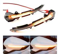 1 Par Luces de giro indicadoras intermitentes dinámicas para Seat Leon III Mk3 Mk3 5F ST/FR/Cupra 2013-2018 para Seat Ibiza MK5 Arona 2017 2018 (Negro)
