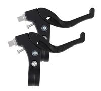 1 Par Mango de Freno de Bicicleta, Palanca de Freno para Bicicleta Plastico para Niños, Apto para la Mayoría de Bicicletas de Niños, Fácil de Instalar, Negro, 2,2cm Diámetro