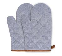 1 Par Manoplas Horno, Algodón Antideslizante Guantes de Horno Cocina, Resistente Manopla, Guantes de Cocina para Microondas, Oven Gloves con Correa, para Barbacoa Hornear, Asar a la Parrilla (Azul)