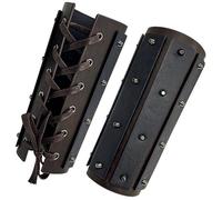 1 Par Medieval Guardabrazos,Guantelete de Cuero de imitación Vikingo,Guardabrazoss Caballero Vintage,Armadura Renacimiento,Larp Guardabrazos de Cuero