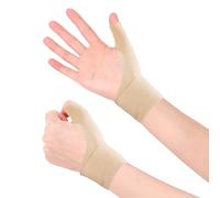 1 Par Muñequera Pulgar Ajustable, Férula Dedo Pulgar Transpirables, Muñequera Rizartrosis Para Tendinitis, Artrosis Manos, Síndrome Del Túnel Carpiano, Esguinces Y Alivio Del Dolor (Beige, M)