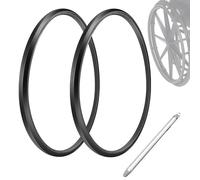 (1 par) Neumático de repuesto para rueda trasera de silla de ruedas, neumático para silla de ruedas, neumático universal de poliuretano sin planos de 24 x 1 pulgada, adecuado para reemplazo manual de