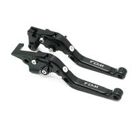 1 Par Palancas Embrague Freno de Motocicleta Compatible con TDM 900 TDM900 2004-2014 Accesorios de motocicleta Palancas embrague freno extensibles plegables ajustables CNC(Black)