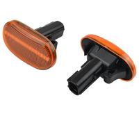 1 Par Para Az Para Spiano Para Scrum Luz LED Intermitente Lámpara Repetidora Lateral Intermitente Luz Señal Giro Luces Indicador(Orange Lens)