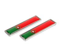 1 Par Portugal Bandera 3D Metal Car Body Logo Auto Motocicleta Personalidad Decoración Etiqueta Emblema Insignia