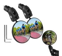1 Par Retrovisor Bicicleta, Espejo Retrovisor Bicicleta, alta definición, visión amplia, Visión Amplia, Ajustables 360°, Aptos para Manillares de 16-21mm, Ideal para Bicicletas de Carreras y Urbanas