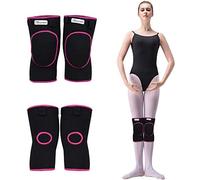 1 Par Rodilleras Deportivas de Esponja Apoyo de la Rodilla Unisex para Crossfit Voleibol Bicicleta Baloncesto Rosa L