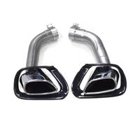 1 Par Tubos Escape Coche Silenciador Acero Inoxidable 304 Accesorios Boquilla Para BMW X5 E70 V8 2007-2010(Silver Exhaust cover)