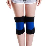 1 para turmalina autocalentamiento, rodilleras, rodillas de apoyo de refuerzo magenet caliente knieorthese magnetfeldtherapie rodilla masajeador para invierno ( y azul)