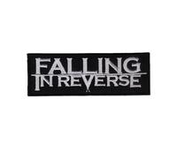 1 parche bordado para planchar, con texto en inglés "Falling in Reverse Post", compacto, diseño floral